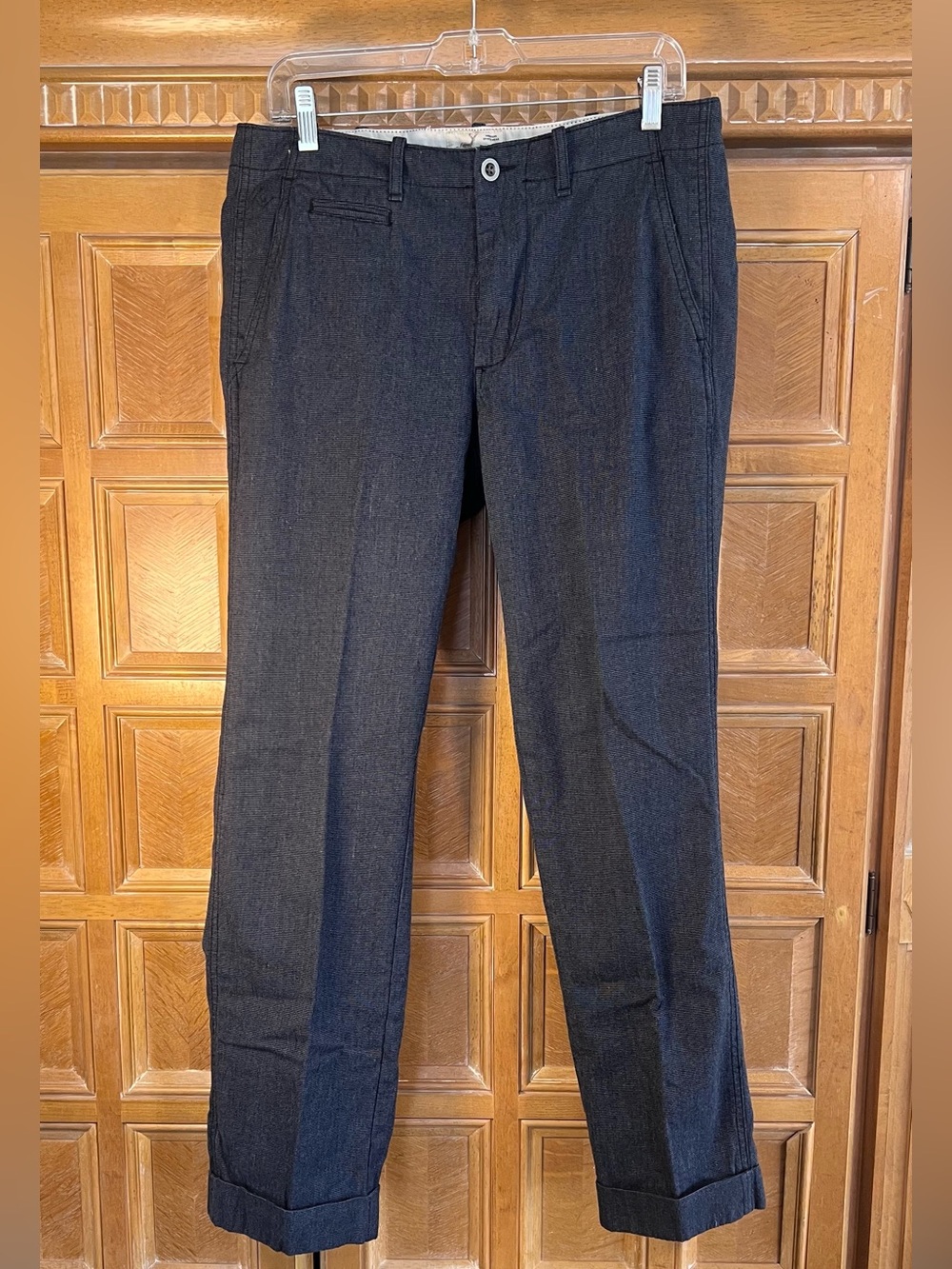 GANT Rugger Men’s 34x30 Dark Gray Cuffed Chino Dress Pants Slim Casual